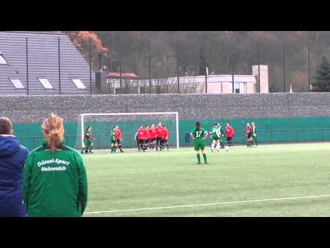 Freistoss-Tor von Yvette Palmowski zum 3:1 des FC Tannenhof gegen FFC Düsseldorf