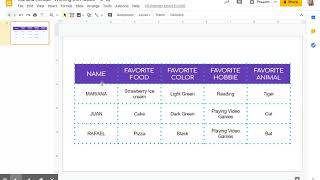 03 - Create Tables on Google Slides