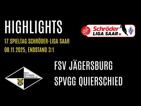 17. Spieltag Schröder-Liga Saar Saison 2025/2026 FSV Jägersburg - Spvgg Quierschied 3:1