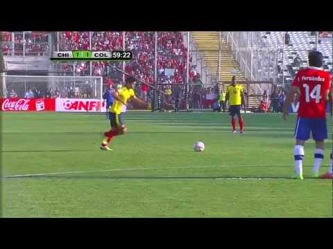 Goles HD 720p Chile 1 - 3 Colombia (James, Falcao, Teofilo Gutierrez) eliminatorias Brasil 2014