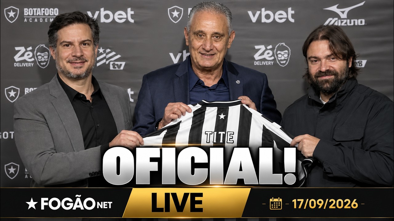 LIVE | Tite é apresentado no Botafogo; SAF convoca assembleia