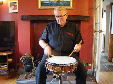 Bristol Drum Company 14 x 4 Snare Drum in Zebrawood stave segments. Played by U.K. tutor Jim Ferris.