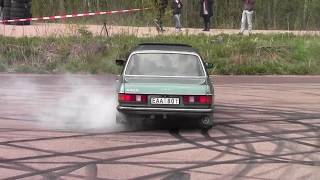 preview picture of video 'Blue W123 Diesel Turbo Burnout Hedemora Sweden'