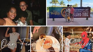 VLOG || Our First Family Cruise | explore Disney Destiny, visit a private island, he meets Spidey!