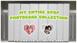 my entire kpop photocard collection - 9 binders ☁️⭐ bts seventeen txt enhypen loona 💚 jimin wonwoo