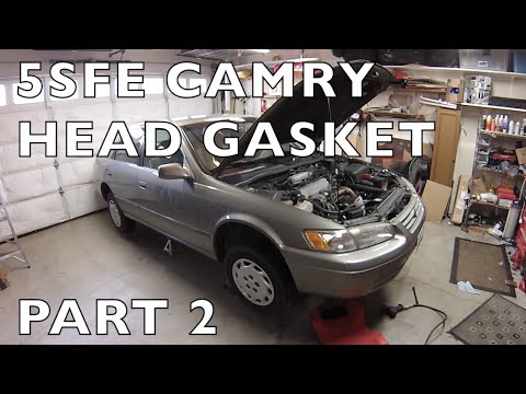 How to Replace Head Gasket 1997-2001 Toyota Camry  5S-FE Part 2
