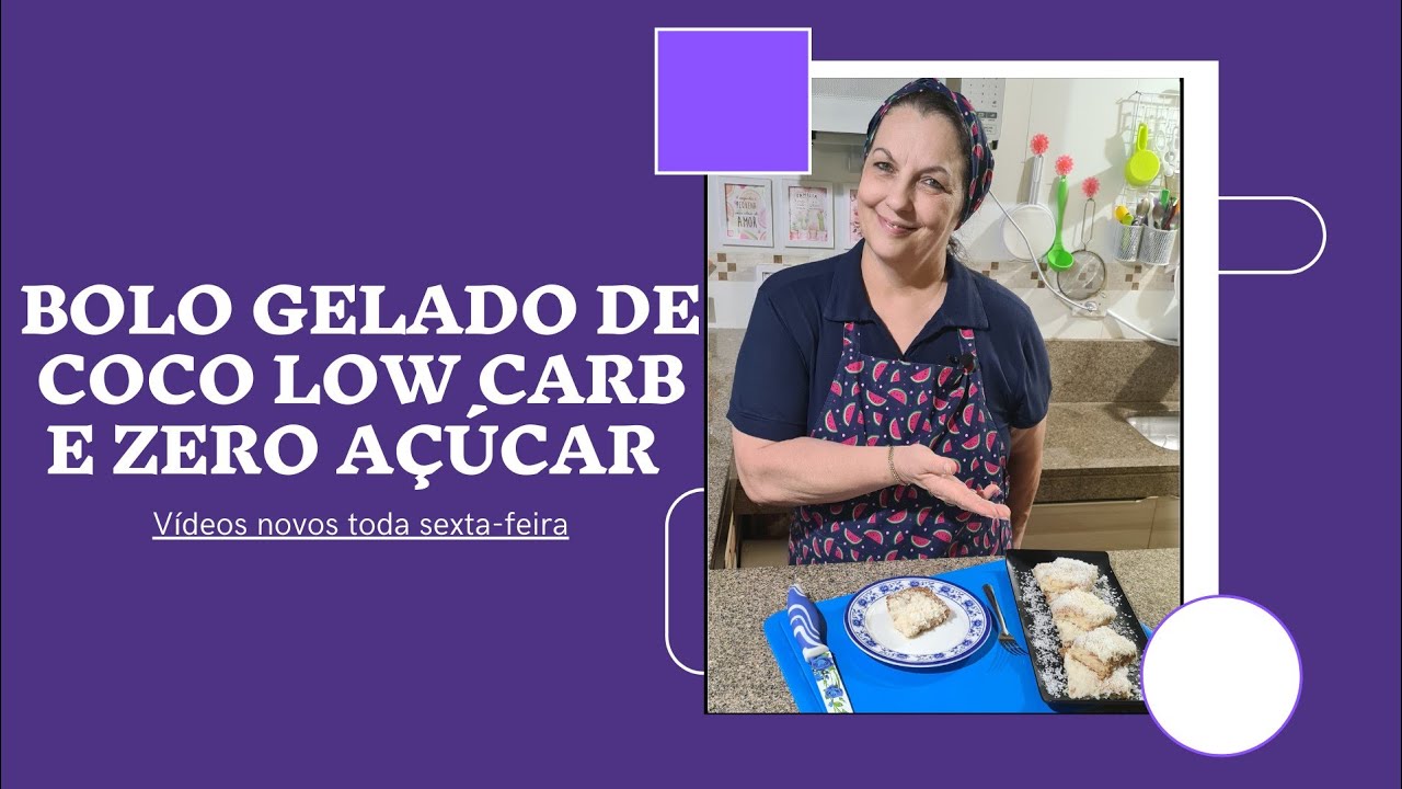 ZERO AÇÚCAR e LOW CARB: Incrível BOLO GELADO de COCO