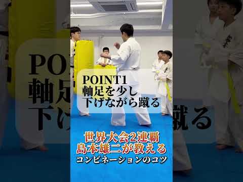 世界王者直伝！🔥組手が上手くなるコンビネーションのコツ #karate #コツ #コツ #ミット打ち #ミット打ち #karate1 #空手 #空手 #ミット #karatedo #格闘技 #格闘技