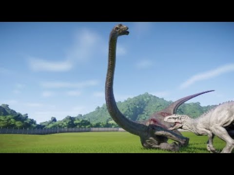 Indominus Rex vs All Sauropods In Slow Motion (JWE)