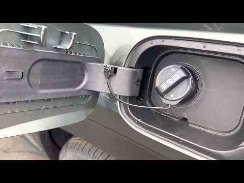 How to open the gas cap door on 2023 Hyundai Tucson Limited
