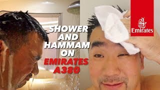Shower and Hammam Inside Emirates A380 First Class to Morocco!