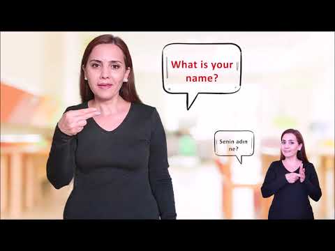 Uluslararası İşaret Dili (ISL) - Uygulama #1 ("Senin adın ne?")