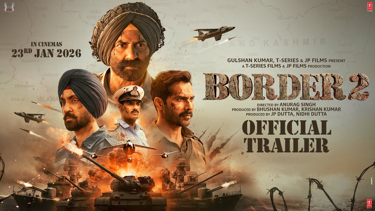 BORDER 2 (Trailer) | Sunny Deol, Varun, Diljit, Ahan | Anurag S | JP Dutta, Bhushan K | 23-Jan-2026