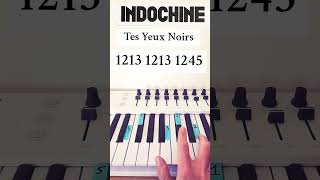 Indochine - Tes Yeux Noirs| PIANO #piano #indochine #pianotutorial #pianocover #shorts