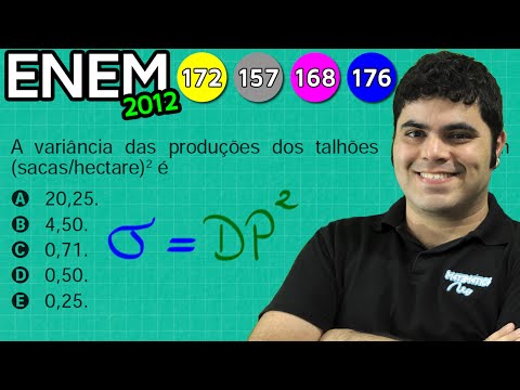 ENEM 2012 Mathematics #41 - Units of Measurement, Standard Deviation and Variance