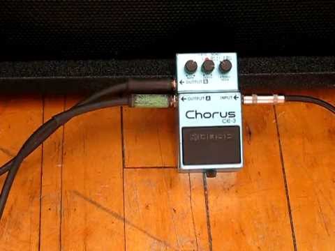 Jason Crawford: 8-string guitar.Vintage Boss Chorus CE-3 pedal demo