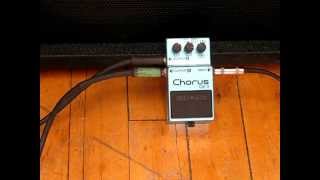 Jason Crawford: 8-string guitar.Vintage Boss Chorus CE-3 pedal demo