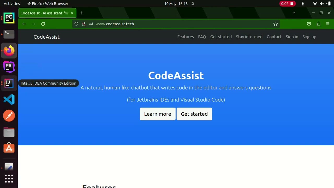 GPT-4 integrated with development environment, long-term memory (codeassist.tech) develops a website