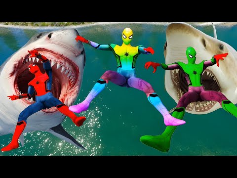 GTA 5 Ragdoll Spiderman Jumping Into Pool (Euphoria Physics/Ragdolls) #09