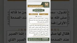 9998 - الحكم على حديث (إنما الصبر عند الصدمة الأولى) وبيان معناه -  نور على الدرب image