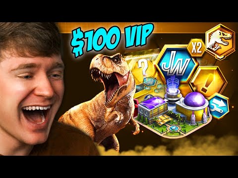 Buying VIP DINOSAURS in JURASSIC WORLD THE GAME