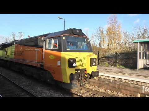 Colas Rail Class 70 no: 70807 @ Chepstow {6C36} 12/11/2020.