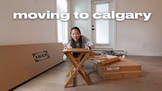 moving into our apartment in calgary | moving vlog