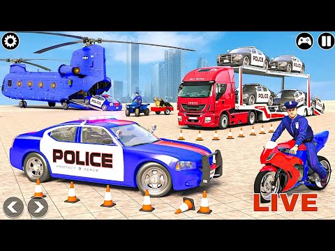 🔴US Truck Vehicles Transport Simulator: Police Sport & Limousine Car - Live Android Gameplay