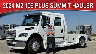 A preview image of the linked video showcasing 2024 Freightliner M2 106 Plus Summit Hauler