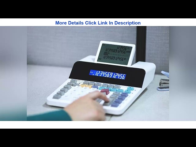 Vídeo relacionado con Sharp EL-1901 Calculadora de impresión sin papel con comprobación y corrección, pantalla LCD primaria de 12 dígitos, funciona igual que una calculadora de impresión/máquina de adición con pantalla LCD