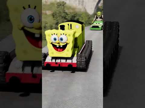 Car Van 2 Bollard Chain Crush BeamNG.drive