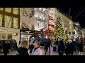 London Christmas Evening Walk Tour Central London Christmas Shopping London Walk 4K HDR