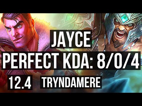 JAYCE vs TRYNDAMERE (TOP) | 8/0/4, Rank 5 Jayce, Legendary | KR Challenger | 12.4