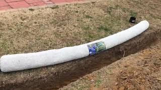 EZ Drain Pipe French Drain Project fixed a muddy wet spot in the yard