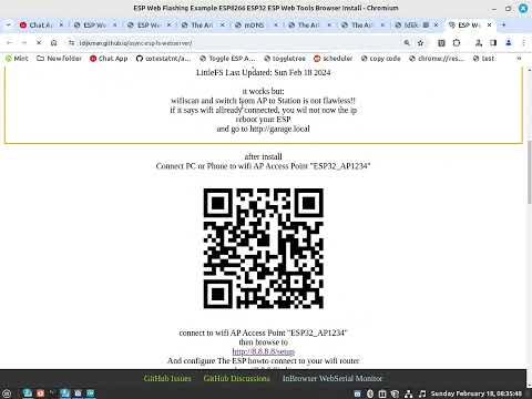 ESP8266 WebServer webserial monitor in browser find ip and mdns adres