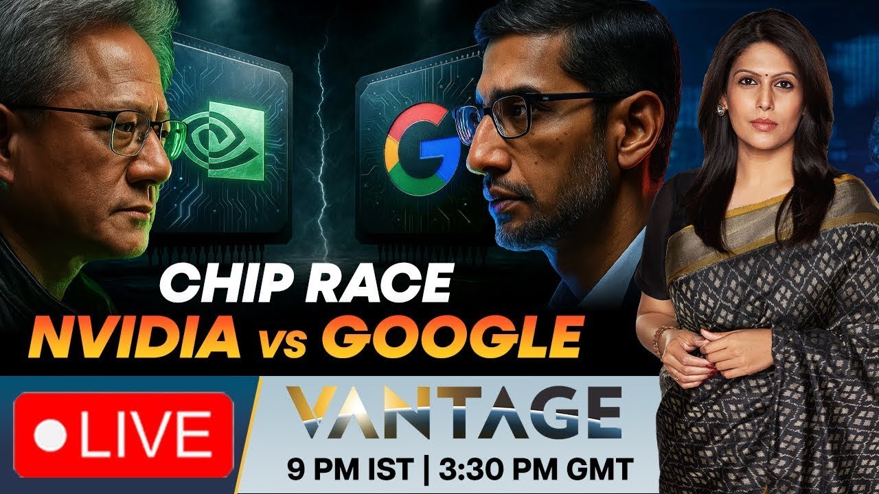 LIVE: Nvidia Stock Crashes as Tech Firms Eye Google's Rival AI Chip | Vantage with Palki Sharma