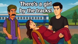 There's a girl by the tracks!(Animated lesson) Class 10th. English.