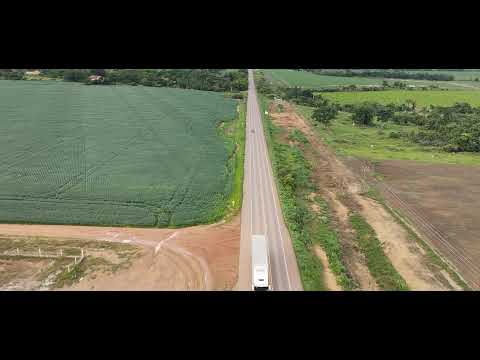 BR 163 chegando na cidade pelo ar