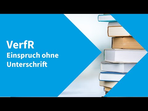 Verfahrensrecht — Einspruch ohne Unterschrift