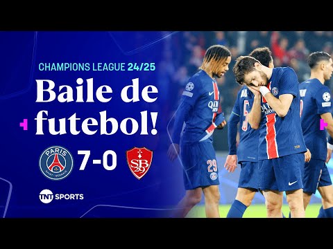 Gols e lances de PSG x Brest