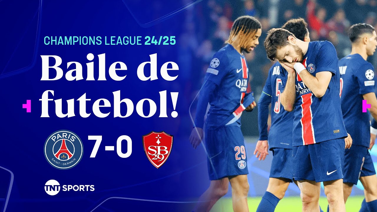 PSG HUMILHA O BREST, METE 10 X 0 NO AGREGADO E VAI PRAS OITAVAS DA CHAMPIONS | PSG 7 X 0 BREST