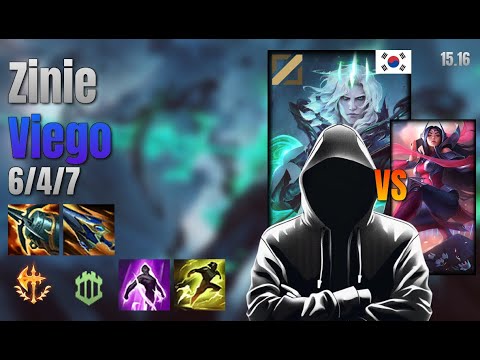 Zinie Mid Viego vs Irelia lol KR solo rank Full Game 15.16 | Zinie 비에고 vs 이렐리아
