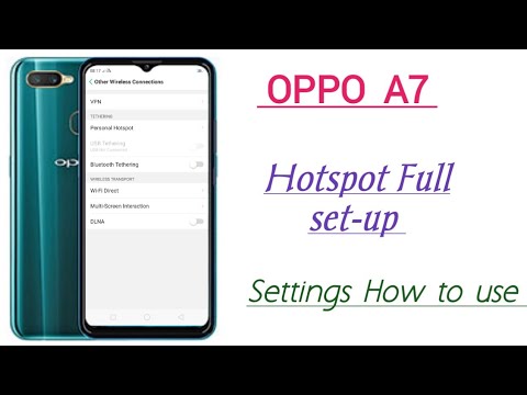 OPPO A7 Hotspot Full set-up settings || tips and tricks