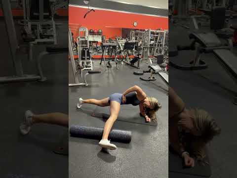 Side Plank with Rotation using foam roller