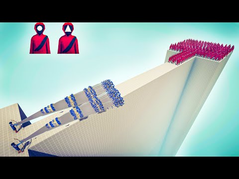 CAN 100x SQUID GAME CROSS THE BRIDGE? - Totally Accurate Battle Simulator TABS