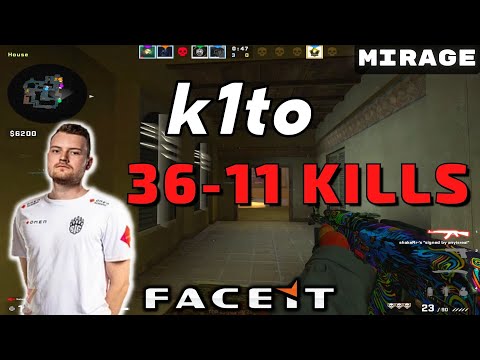 CSGO POV k1to (36-11) Mirage 𝙒𝙞𝙣 (16-7) / Faceit 29.11.2022