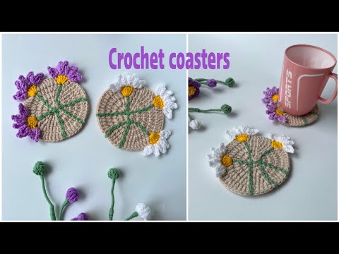 Lót ly hình hoa cúc daisy