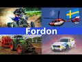 Traktorer Bilar Motorcyklar Och Andra Fordon Namn Ljud För Barn Svenska