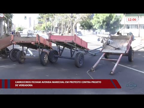 Carroceiros fecham Avenida Marechal em protesto contra projeto de Vereadora 06 09 2022