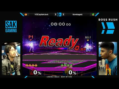 Boss Rush Captain Jack - Losers Finals - V3|Captain Jack (Sheik) vs ilovebagelz (Luigi)